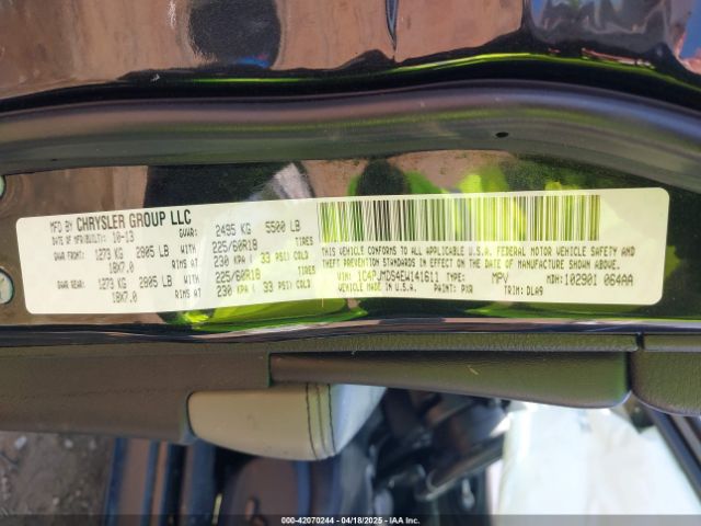 1C4PJMDS4EW141611 Jeep Cherokee Limited