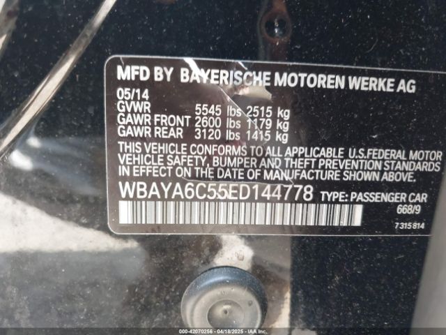 2014 BMW 740I WBAYA6C55ED144778 Photo 8