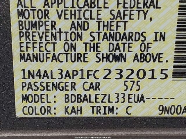 2015 NISSAN ALTIMA 1N4AL3AP1FC232015 Photo 8