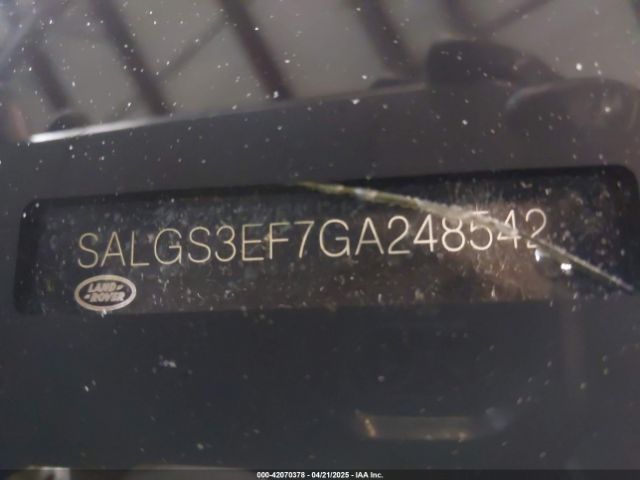 SALGS3EF7GA248542 Land Rover Range Rover 5.0l V8 Supercharged