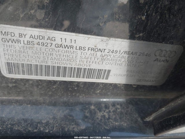 2012 AUDI A4 WAUFFAFL3CN014642 Photo 8