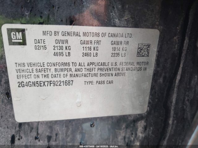 2G4GN5EX7F9221687 Buick Regal Turbo/e-assist Premium I