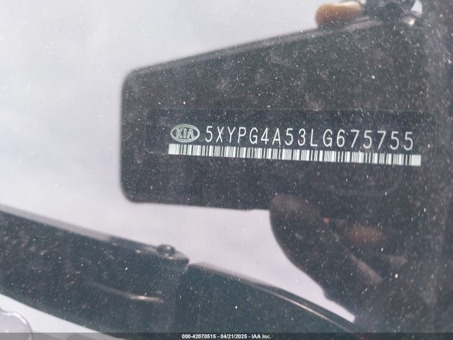 5XYPG4A53LG675755 KIA Sorento 3.3l Lx