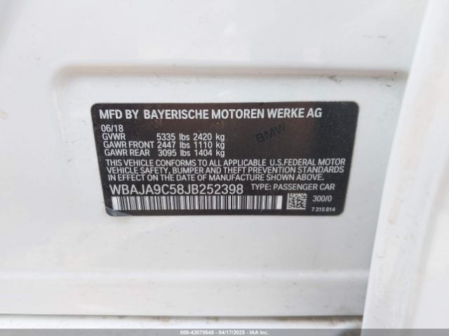 WBAJA9C58JB252398 BMW 530e Iperformance