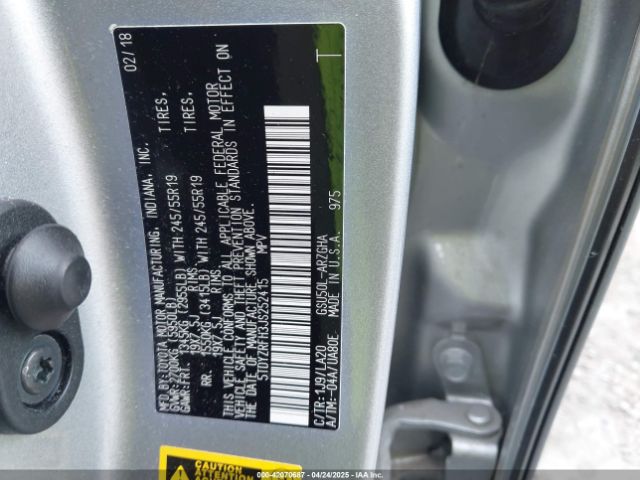 5TDYZRFH3JS252415 Toyota Highlander Limited