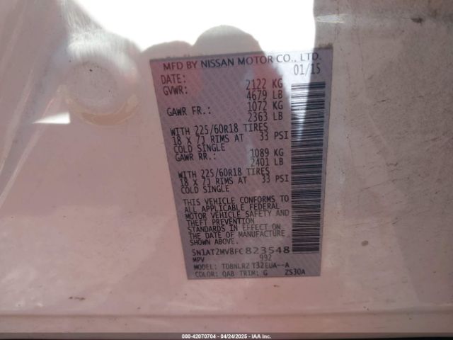 5N1AT2MV8FC823548 Nissan Rogue Sl