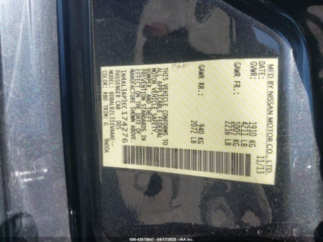 1N4AL3AP3EC174276 Nissan Altima 2.5 S