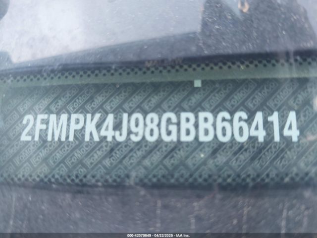2FMPK4J98GBB66414 Ford EDGE SEL