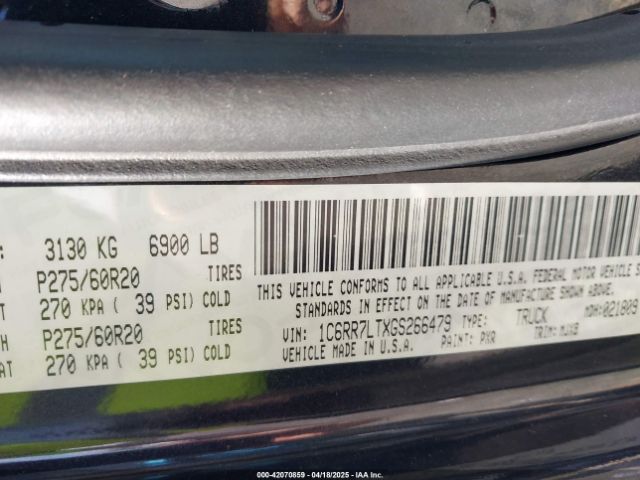 1C6RR7LTXGS266479 RAM 1500 Outdoorsman