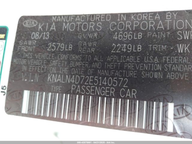 KNALN4D72E5140572 KIA Cadenza Premium