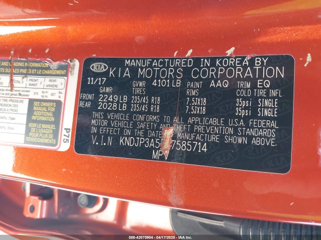 KNDJP3A57J7585714 KIA SOUL +