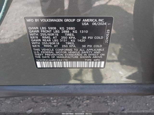 2024 VOLKSWAGEN ATLAS 1V2CR2CA4RC594170 Photo 8