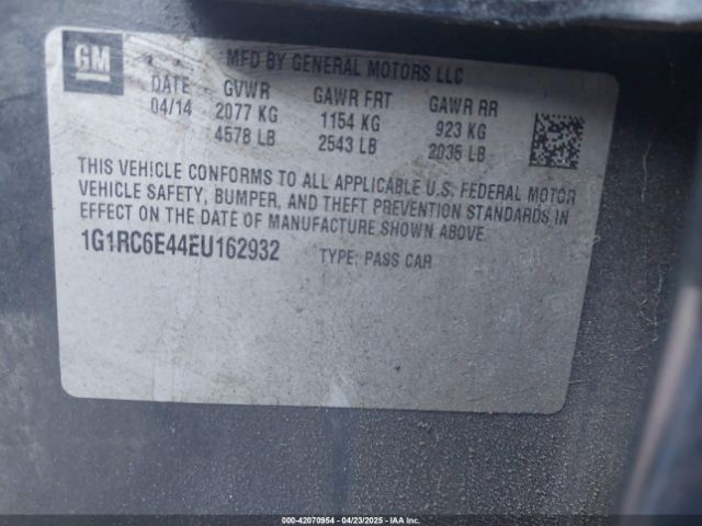 1G1RC6E44EU162932 Chevrolet Volt