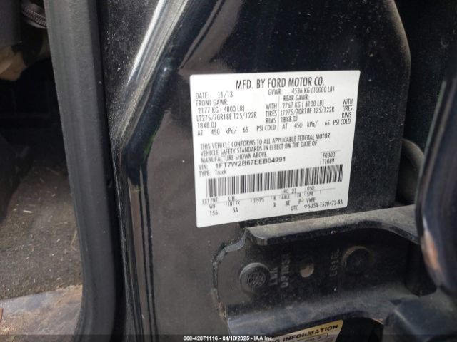 1FT7W2B67EEB04991 Ford F-250 Lariat