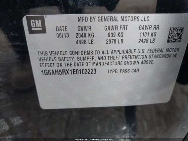 1G6AH5RX1E0103223 Cadillac ltg