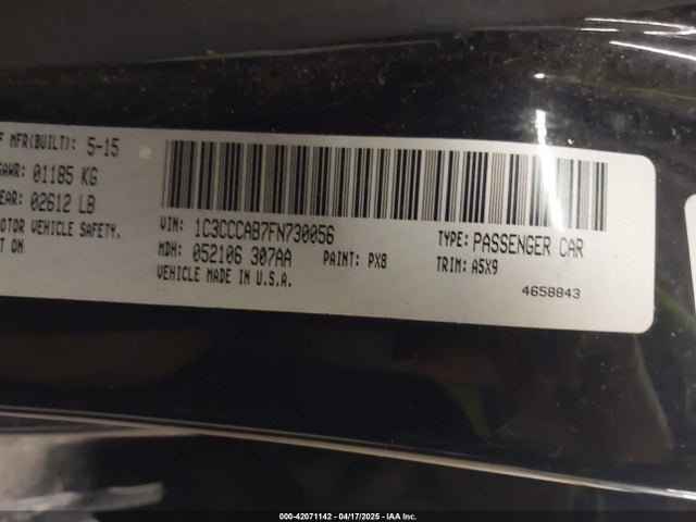 Chrysler 200 Limited 2015 1C3CCCAB7FN730056 Image 9