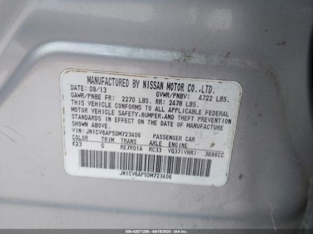 2013 INFINITI G37 JN1CV6AP5DM723406 Photo 8