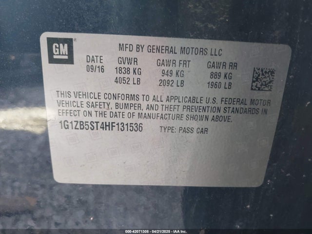 1G1ZB5ST4HF131536 Chevrolet MALIBU LS