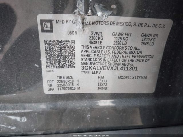 3GKALVEVXJL411301 GMC Terrain Slt