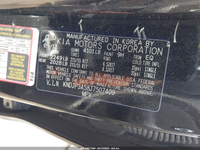 KNDJP3A58J7507409 KIA SOUL +