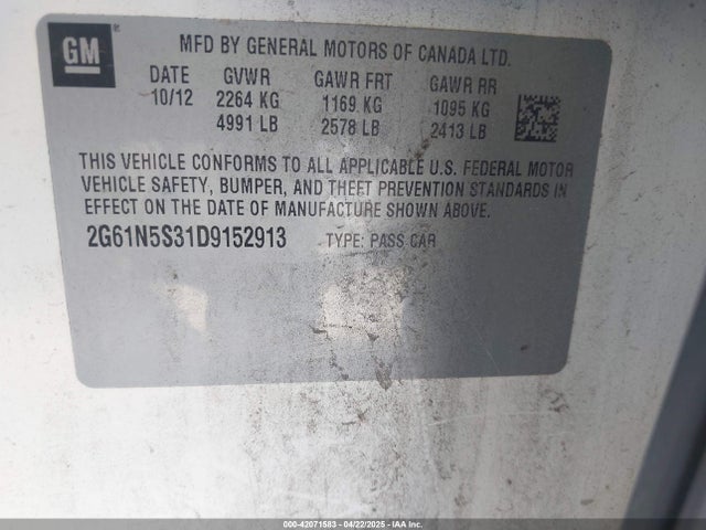 2013 CADILLAC XTS 2G61N5S31D9152913 Photo 8