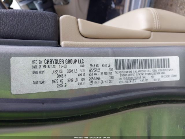 2014 JEEP GRAND CHEROKEE 1C4RJEBGXEC360118 Photo 8