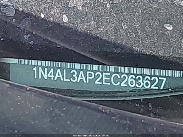 1N4AL3AP2EC263627 Nissan Altima 2.5/2.5 S/2.5 Sl/2.5 Sv
