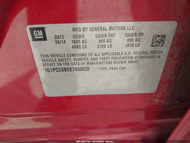 1G1PC5SB5E7400628 Chevrolet LUV