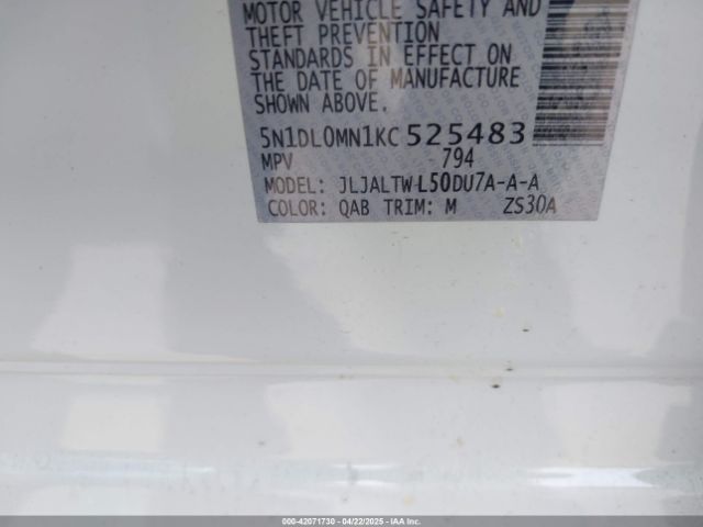 5N1DL0MN1KC525483 Infiniti QX60 LUXE