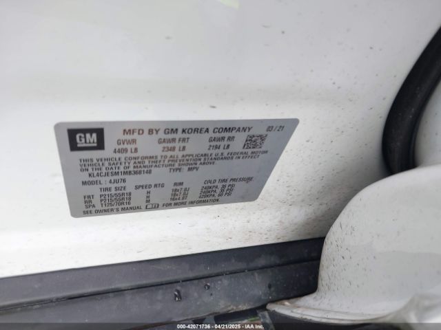 KL4CJESM1MB368148 Buick Encore Awd Preferred