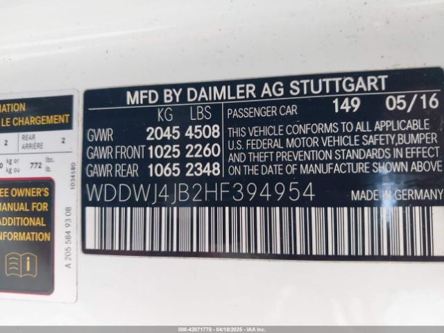 2017 MERCEDES-BENZ C 300 WDDWJ4JB2HF394954 Photo 8