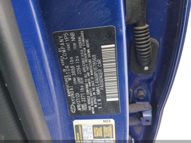 KMHLL4AG9PU578569 Hyundai ELANTRA SE