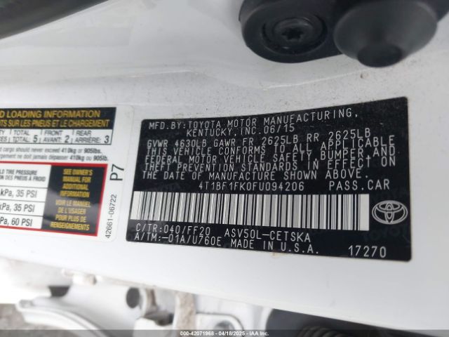4T1BF1FK0FU094206 Toyota CAMRY SE