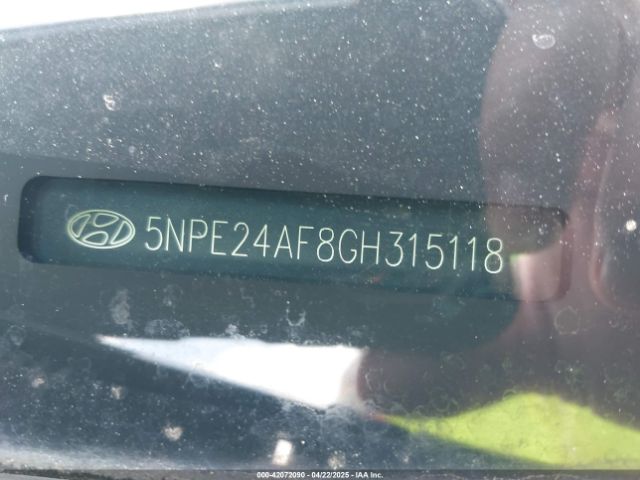 5NPE24AF8GH315118 Hyundai SONATA SE