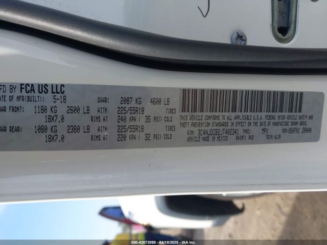 3C4NJDCB2JT402341 Jeep Compass Limited 4x4