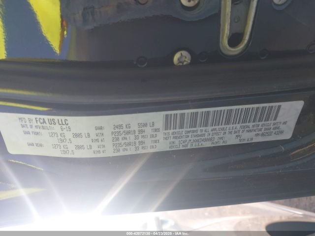 1C4PJMJNXKD490083 Jeep Cherokee Overland 4x4
