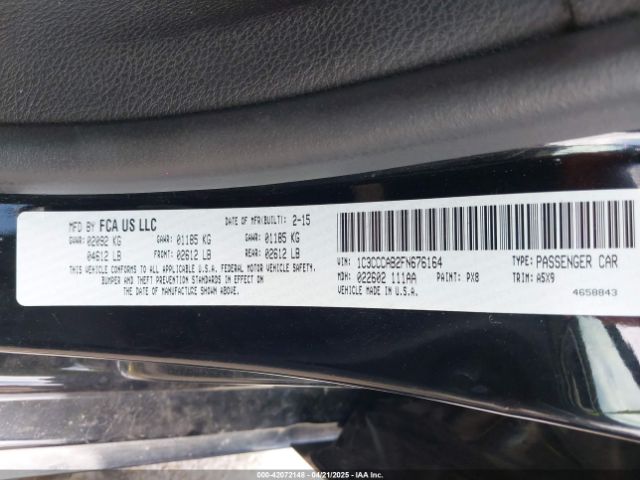 2015 CHRYSLER 200 1C3CCCAB2FN676164 Photo 8