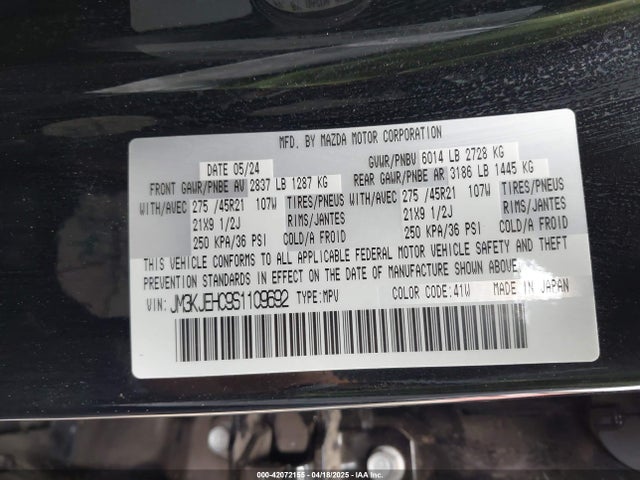 JM3KJEHC9S1109692 Mazda h3 high power