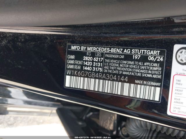 2024 MERCEDES-BENZ S 580 W1K6G7GB4RA304144 Photo 8