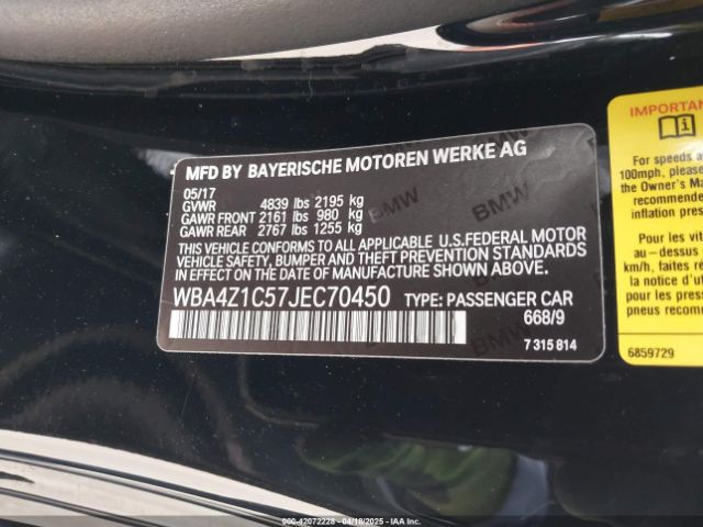 WBA4Z1C57JEC70450 BMW 430I