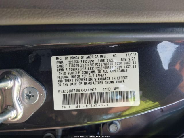 5J8TB4H5XFL018979 Acura RDX