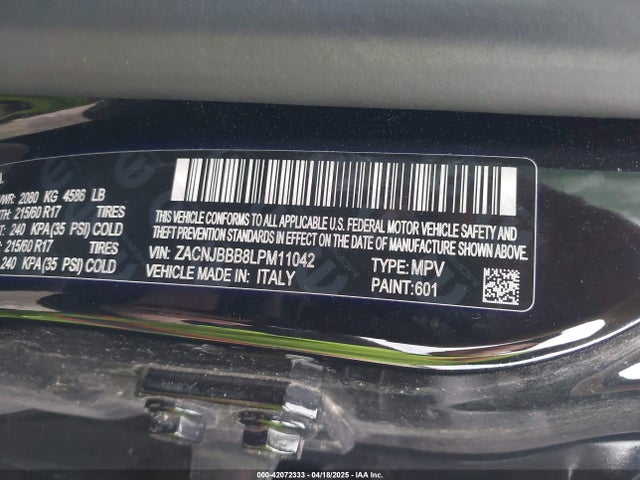ZACNJBBB8LPM11042 Jeep Renegade Altitude 4x4