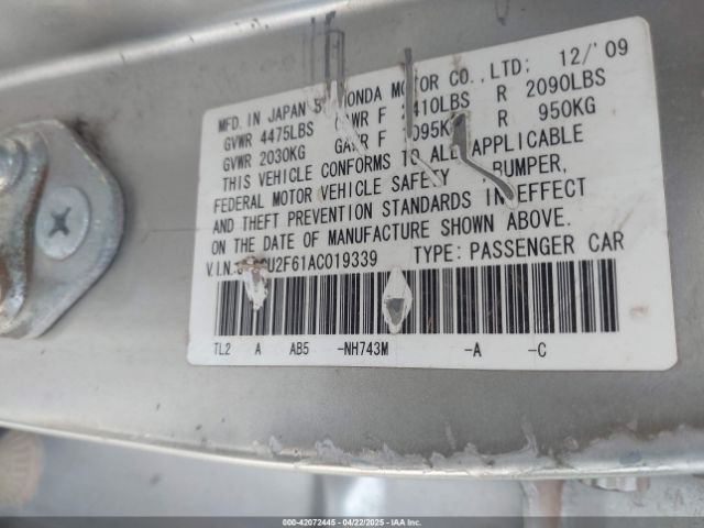 2010 ACURA TSX JH4CU2F61AC019339 Photo 8