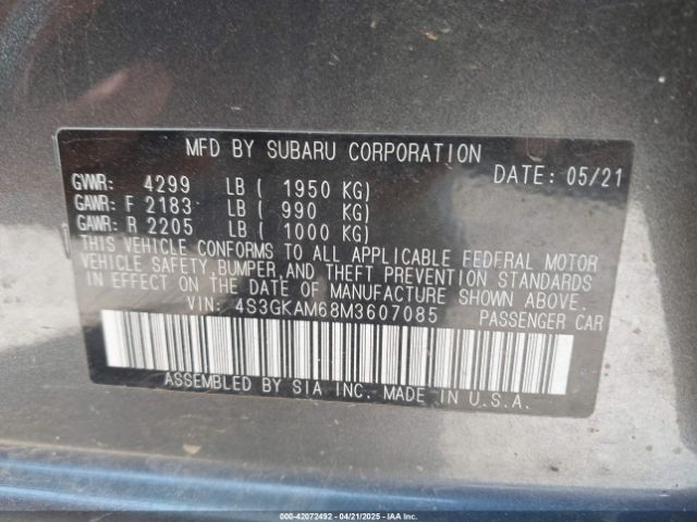 4S3GKAM68M3607085 Subaru Impreza Sport