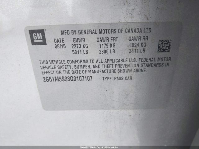 2G61M5S33G9107107 Cadillac Xts Luxury Collection