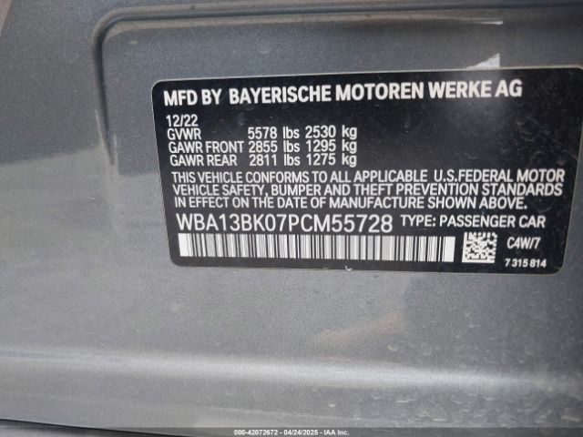 WBA13BK07PCM55728 BMW M550 I Xdrive