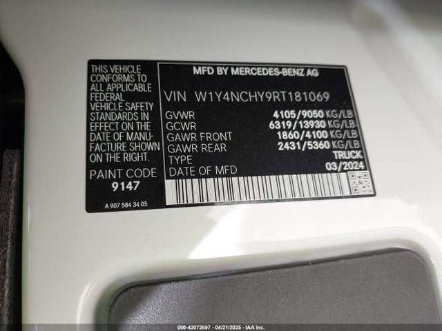 W1Y4NCHY9RT181069 Mercedes-Benz om654
