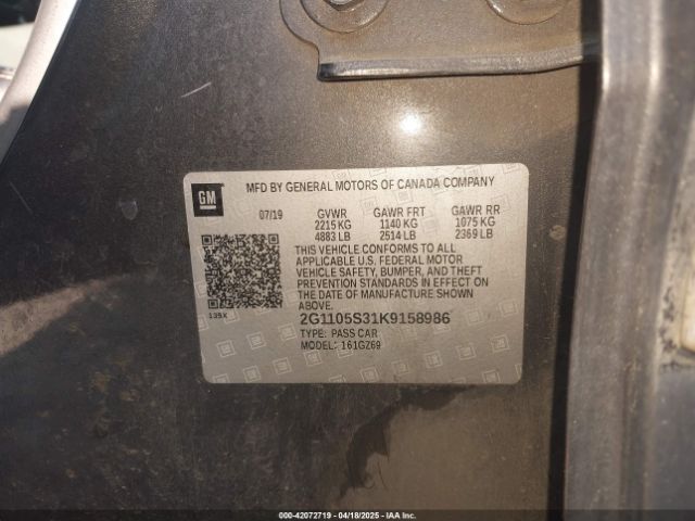 2G1105S31K9158986 Chevrolet Impala Premier