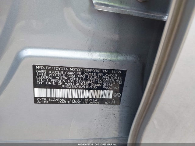 JTHGZ1B24N5049106 Lexus Is 350 F Sport