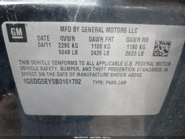 2011 CADILLAC CTS 1G6DG5EY5B0161782 Photo 8